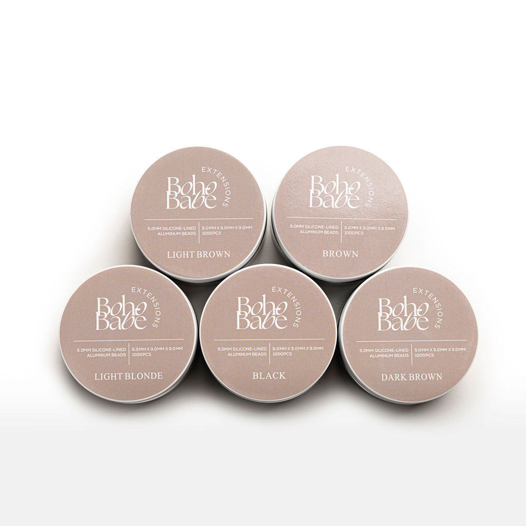 SET – 5 mm Beads mit Silikonring (5 Farben)